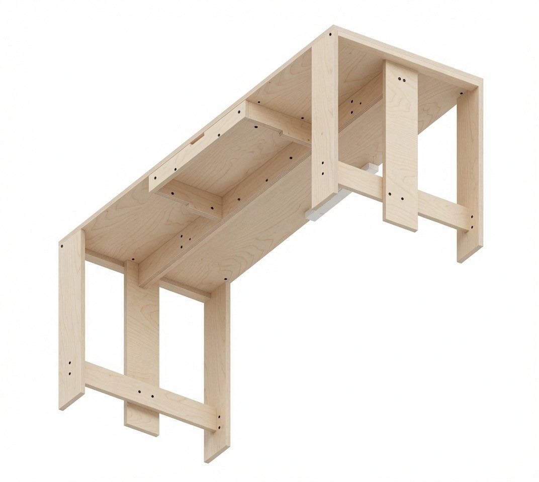 Plywood Workshop Desk